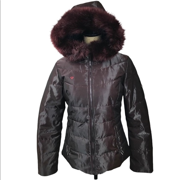 Obermeyer Puffer Iridescent Brown Coat Jacket - Picture 2 of 14